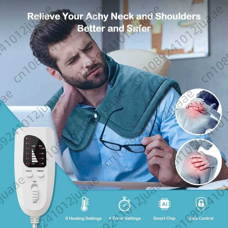 Electric Blanket Heated - Zimowy elektryczny koc grzewczy, szal chroniący