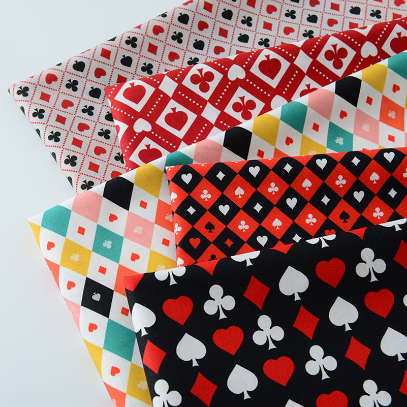 Home Textiles Discount - Ins Poker Element Bawełniana tkanina z