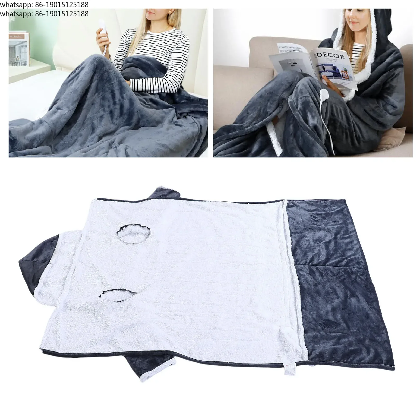Ogrzewany koc z rękawami, kapt – Electric Blanket Heated recenzja i cena